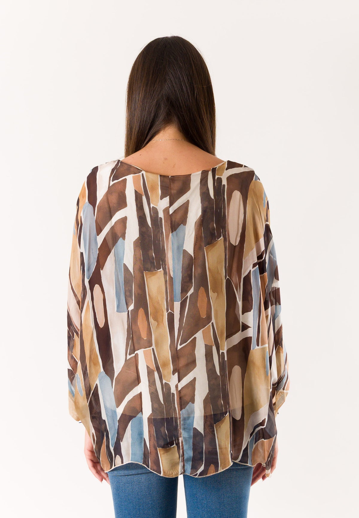 blusa fantasia in misto seta 46929