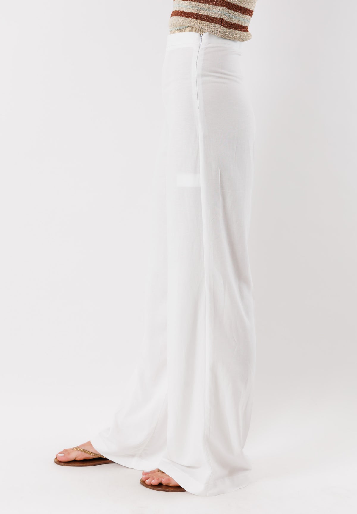 PE24281WHITE - Trousers - MESANGE