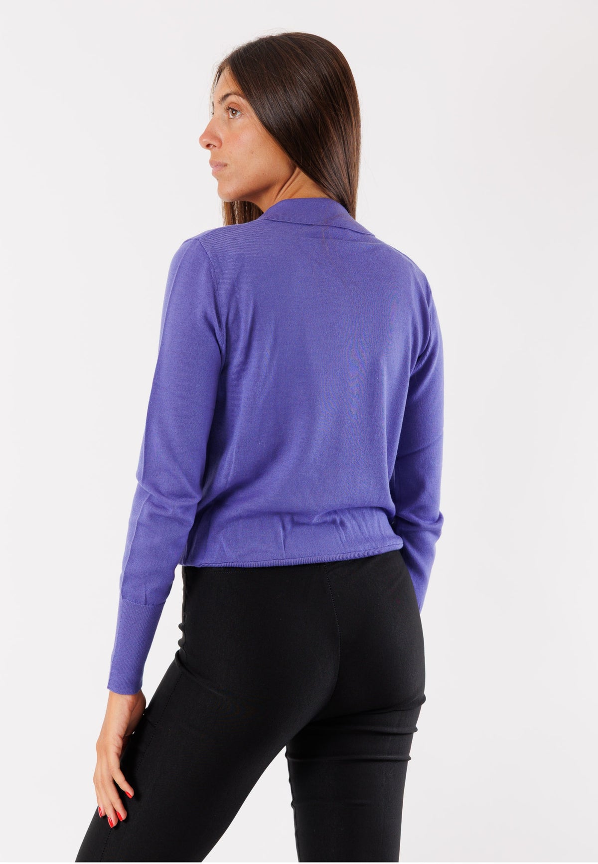 Maglia in lana con bottoni e colletto classico 8K0300KM36