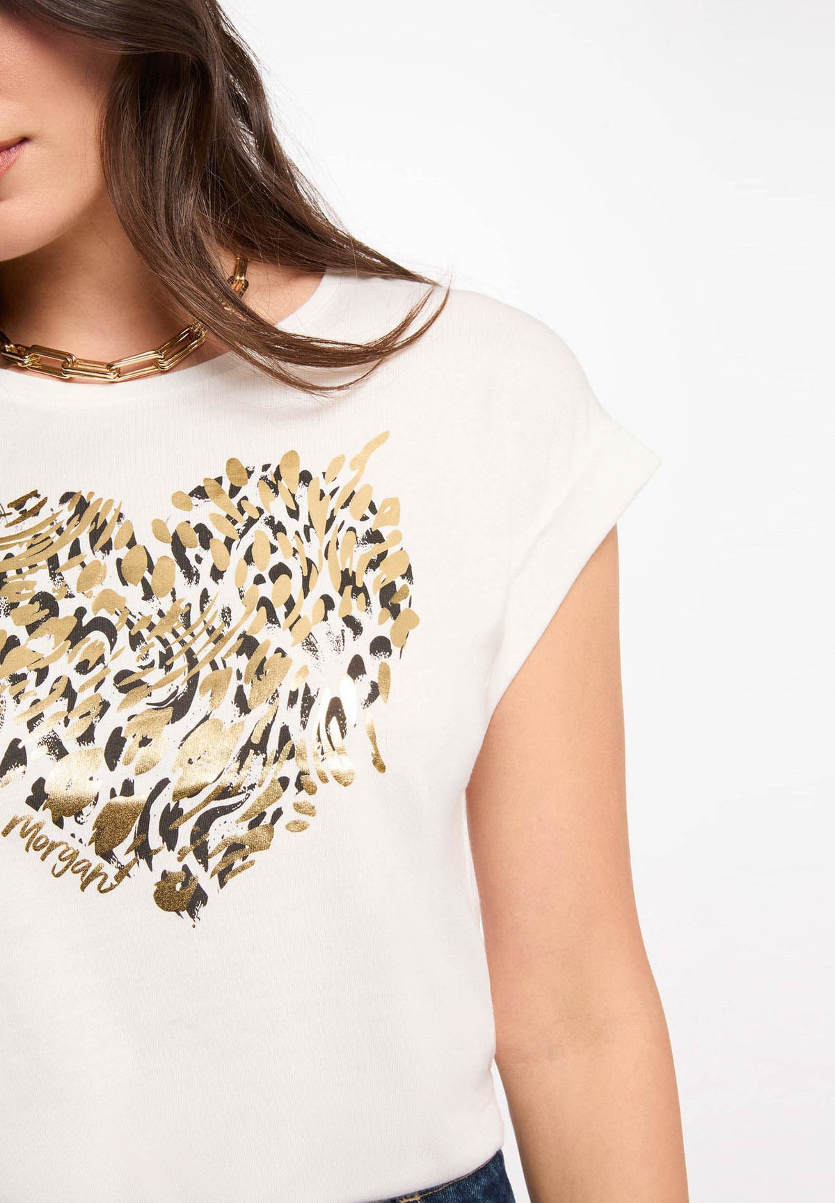 T-shirt con grafica cuore DLOUP