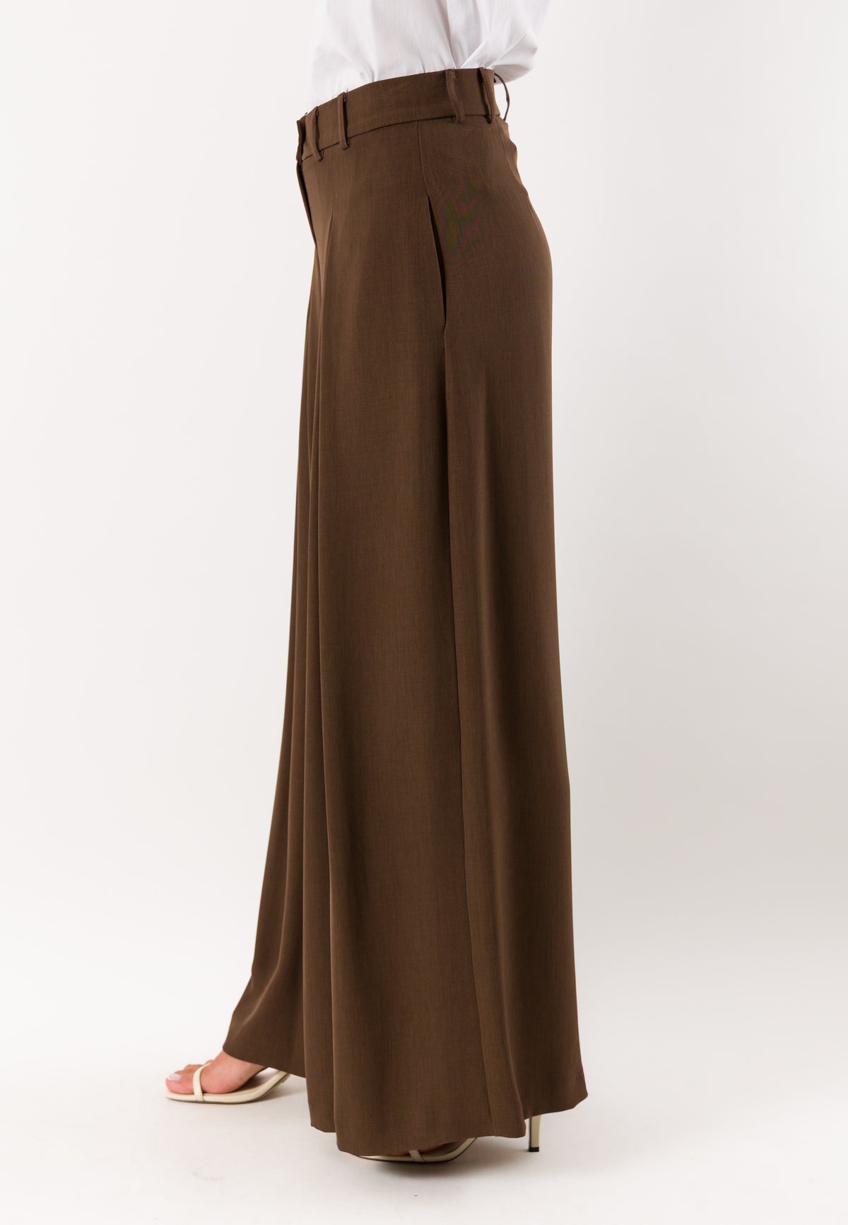 MESANGE Women's Trousers Dark Brown