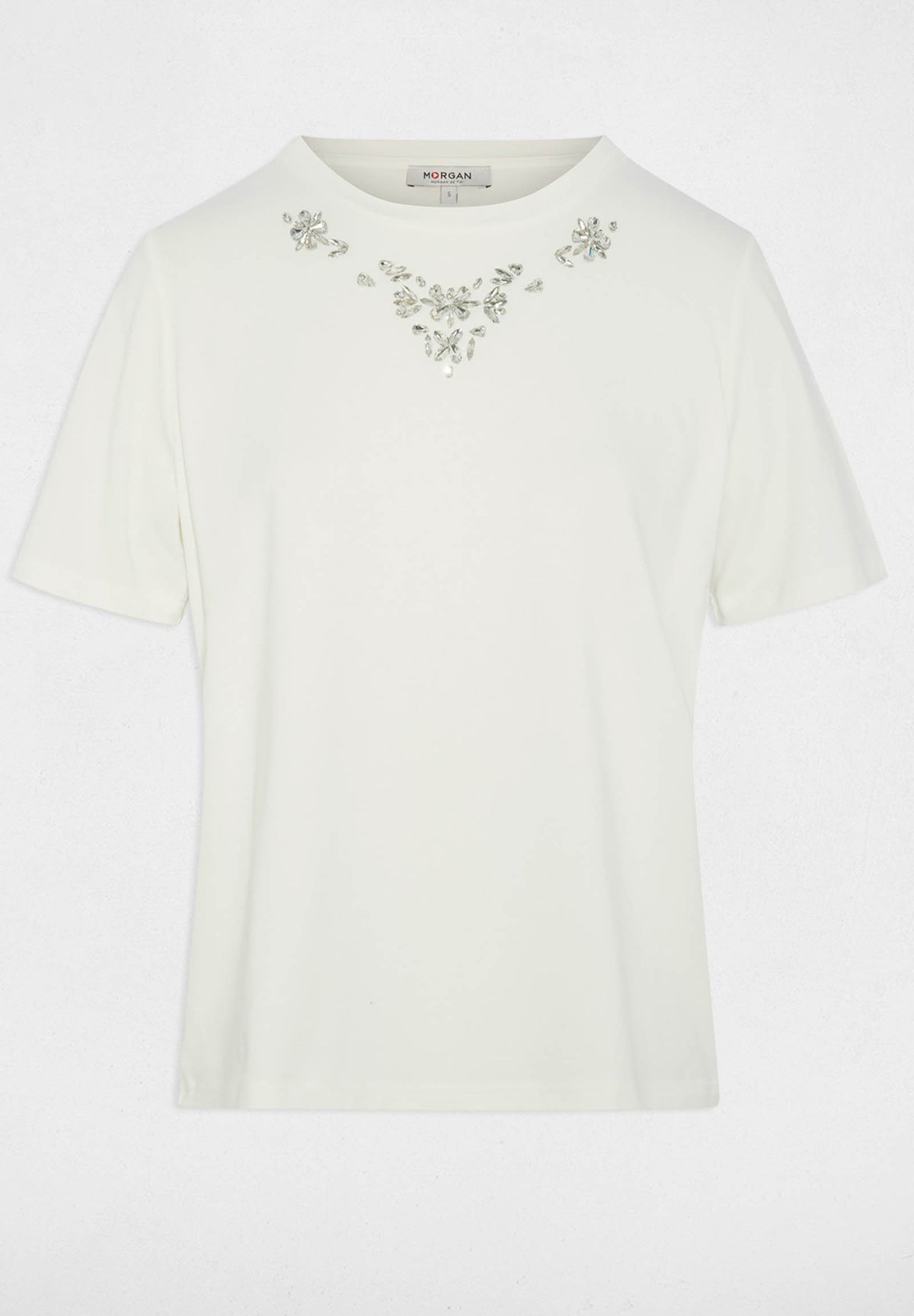 T-shirt con applicazioni gioiello DMARE