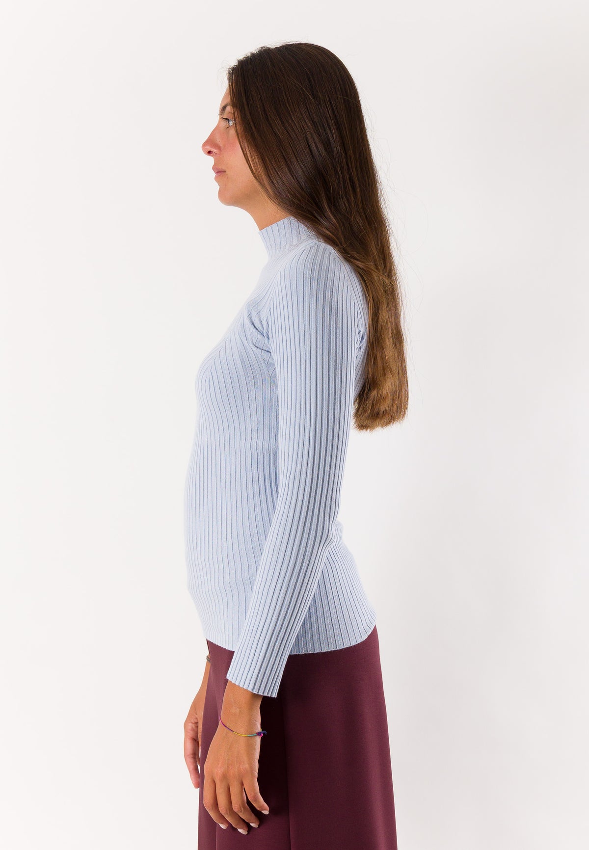Maglia a coste collo alto 3M1714