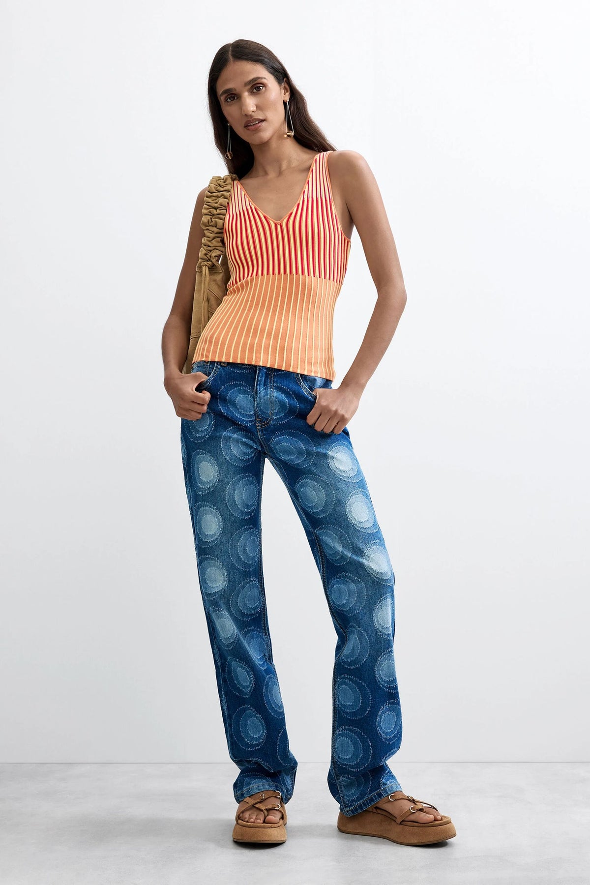 pantalone jeans stampato slim 26WWDD235053