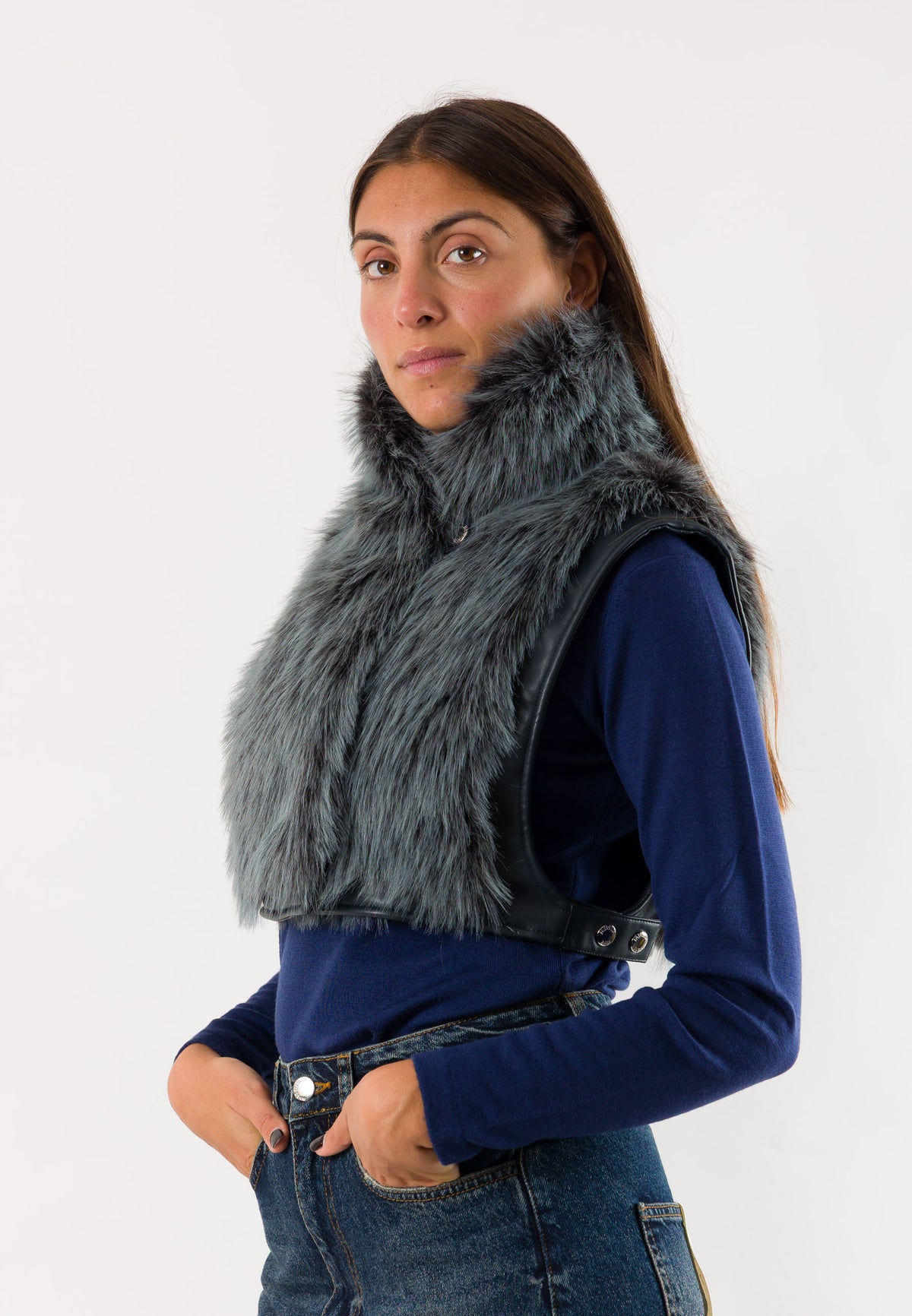 Patrizia Pepe 2F0018 gilet eco-pelliccia