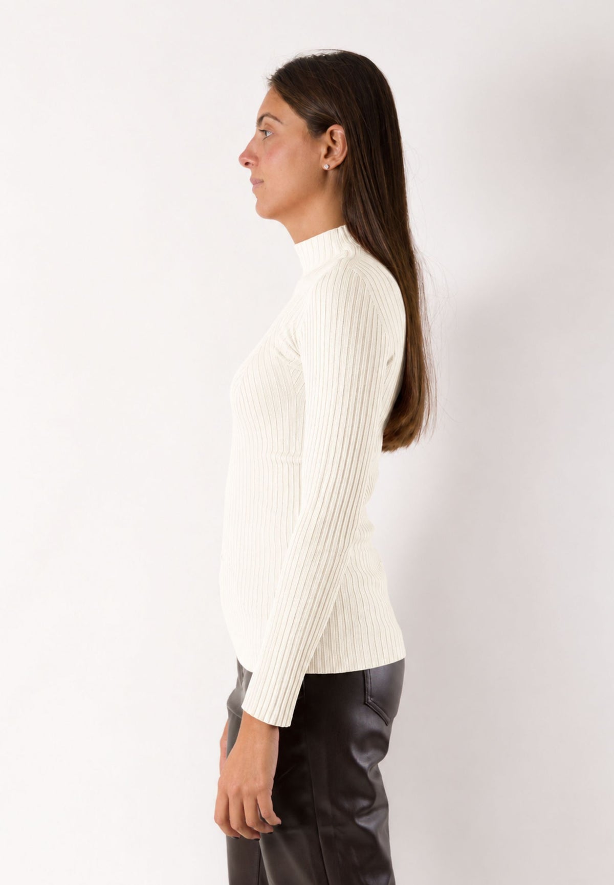 Maglia a coste collo alto 3M1714