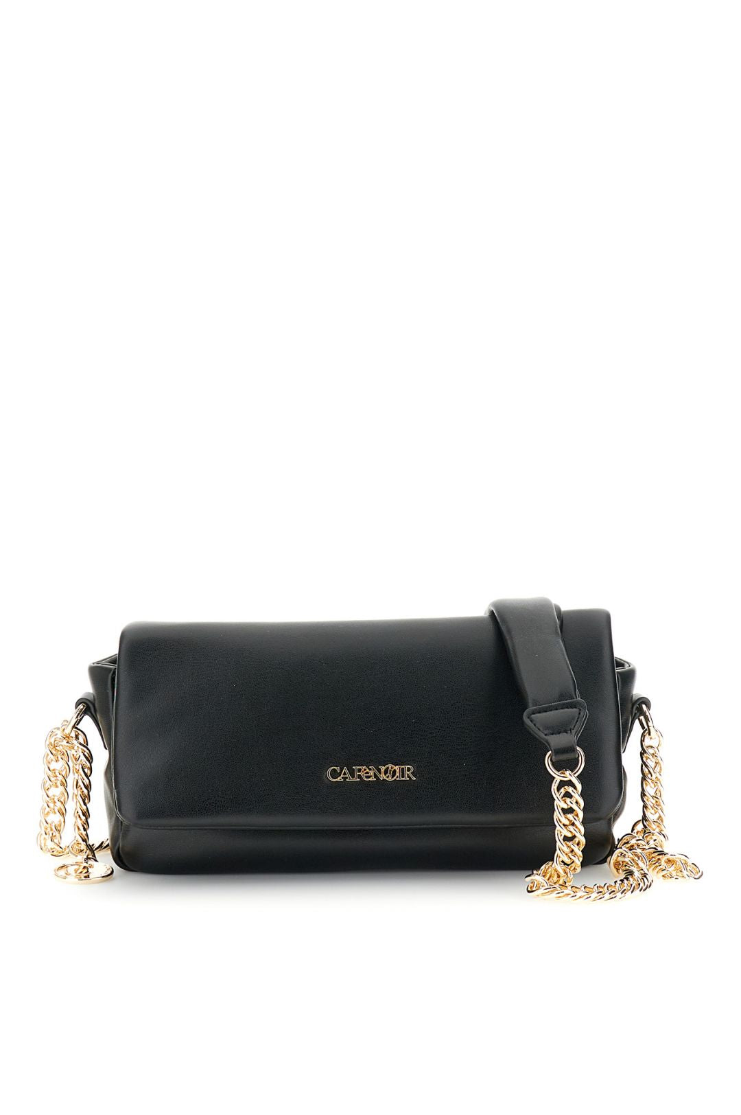 borsa morbida con pattina con imbottitura effetto nappa con tracolla nero C3NG1122N001TGUNERO