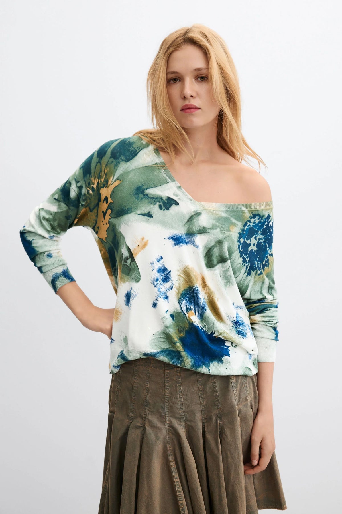 maglione leggero stampato 26WWJF381022