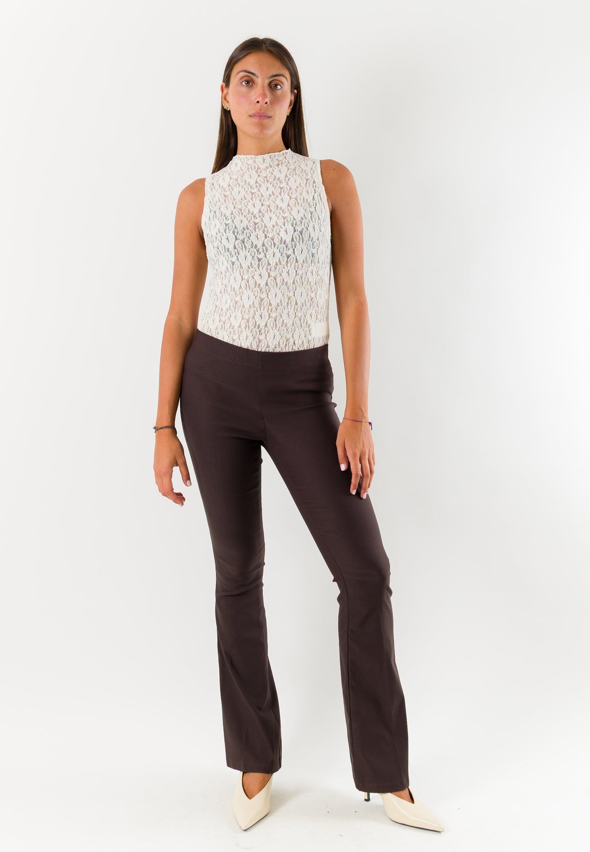 Pantaloni donna flare elasticizzati AI26647