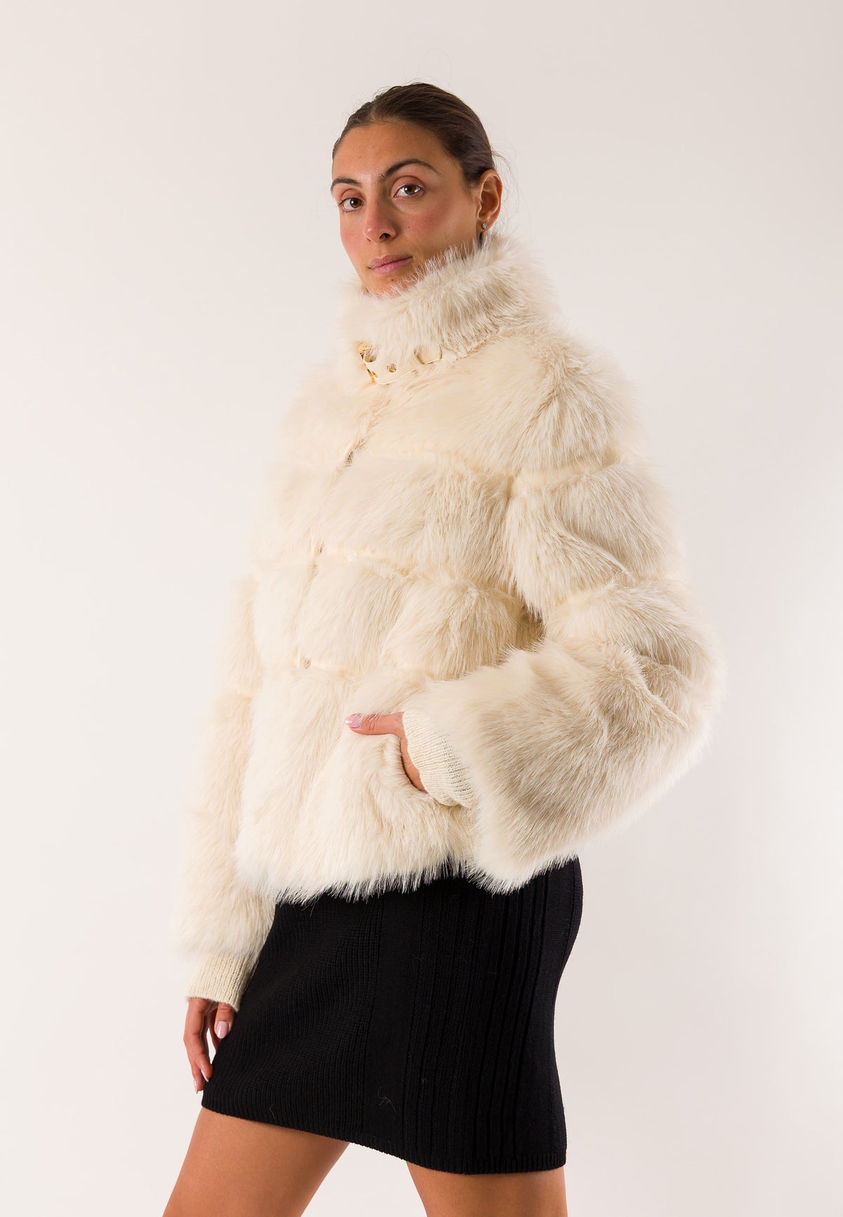 Patrizia Pepe 2O0185 eco-pelliccia cropped