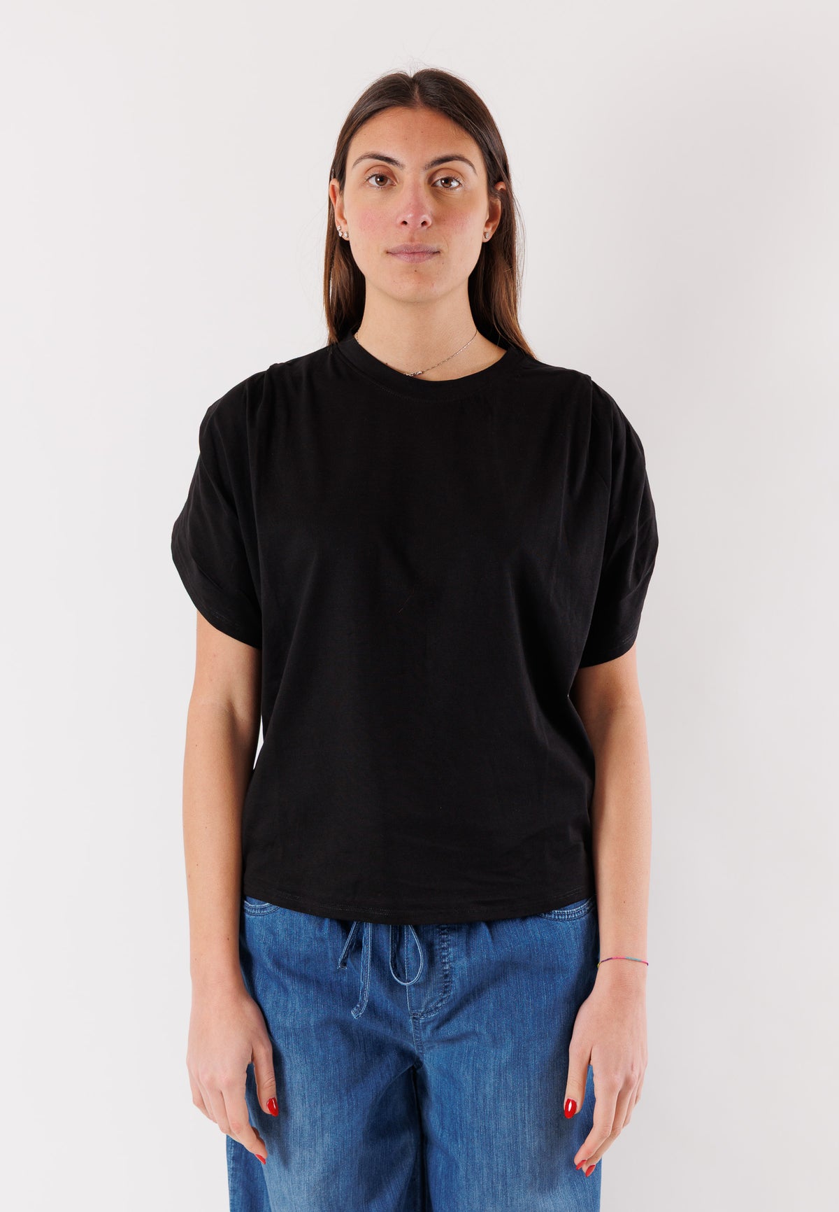 T-shirt maniche pieghe SM212