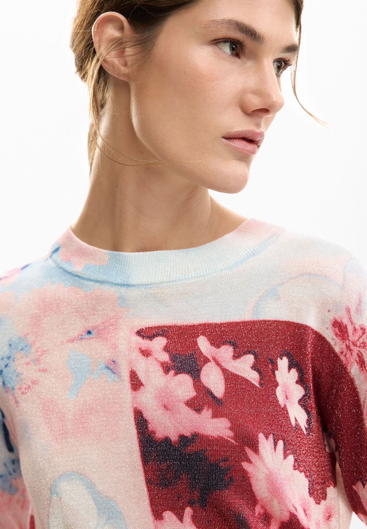 Maglia fine con stampa 26SWJF13
