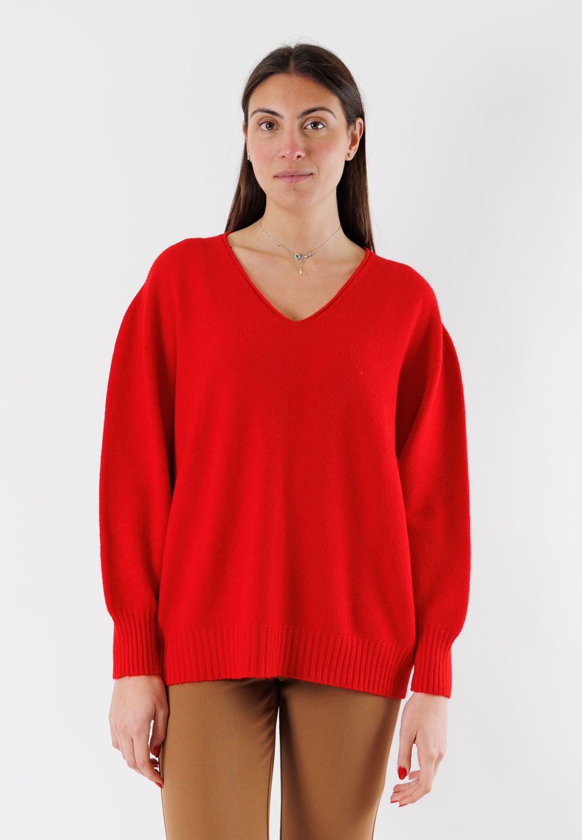 maglia fluida scollo v FA106N