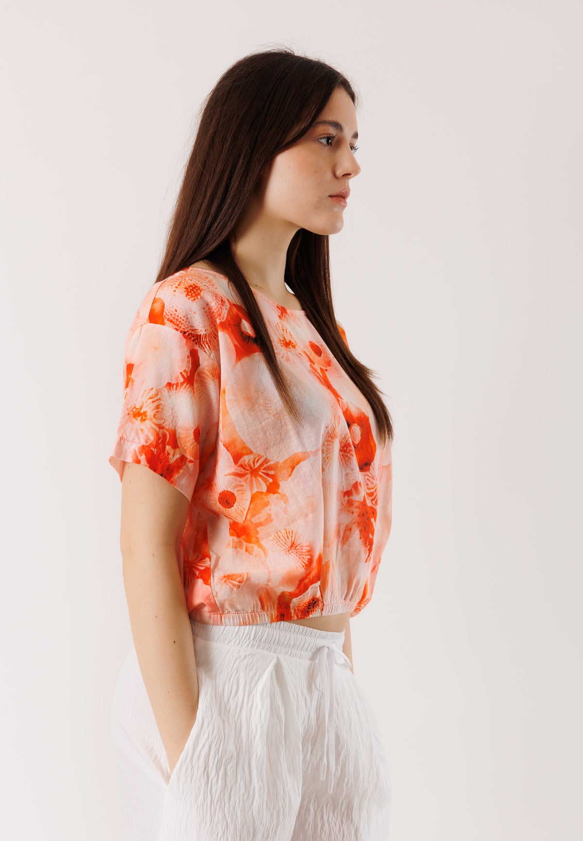Blusa leggera in cotone D42533
