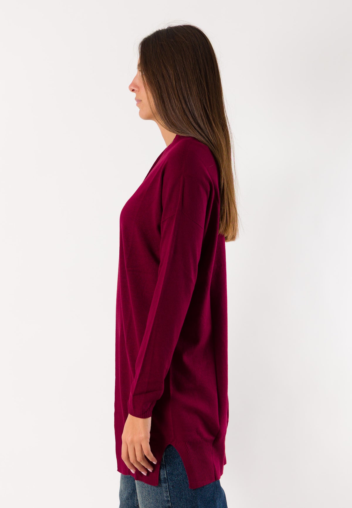 Cardigan lungo aperto fluido 3M1710