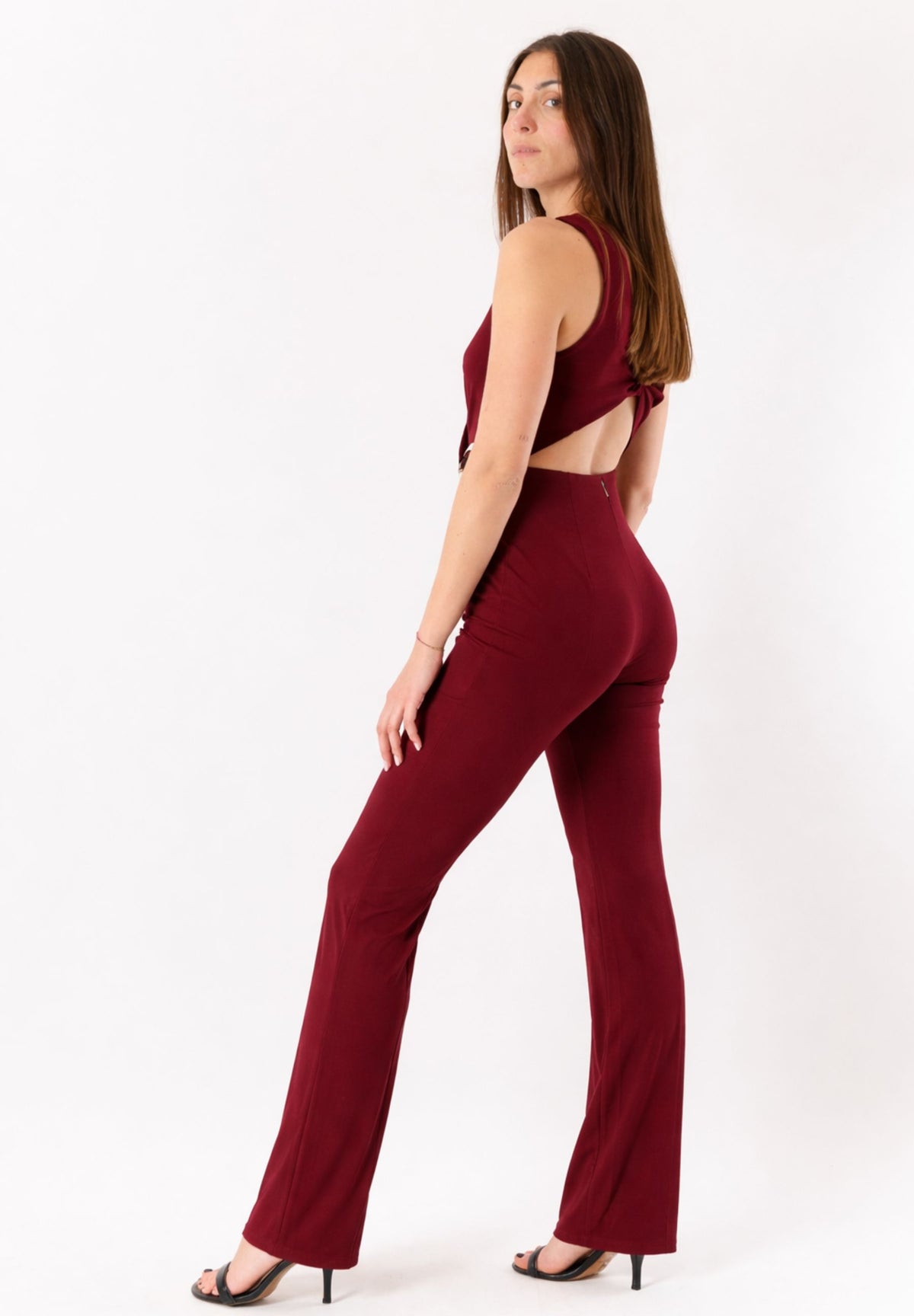 PATRIZIA PEPE Women's Summer Jumpsuit Burgundy
