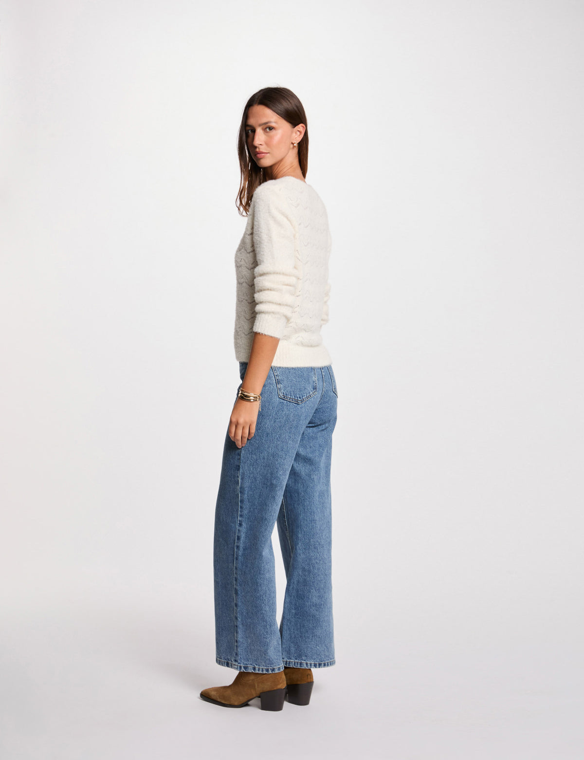 Cardigan con lavorazione traforata MLILY