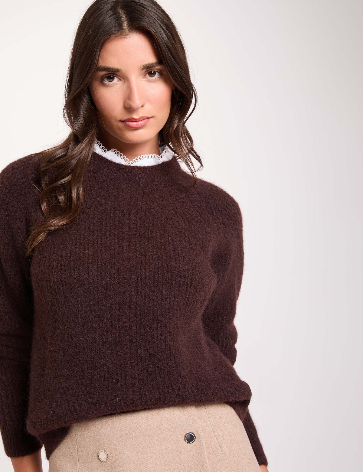 Morgan MVIENA maglia effetto doppio collo