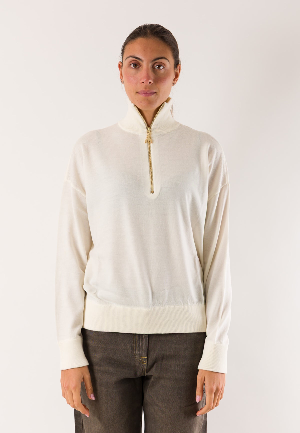 Patrizia Pepe 2K0170 maglia zip collo alto