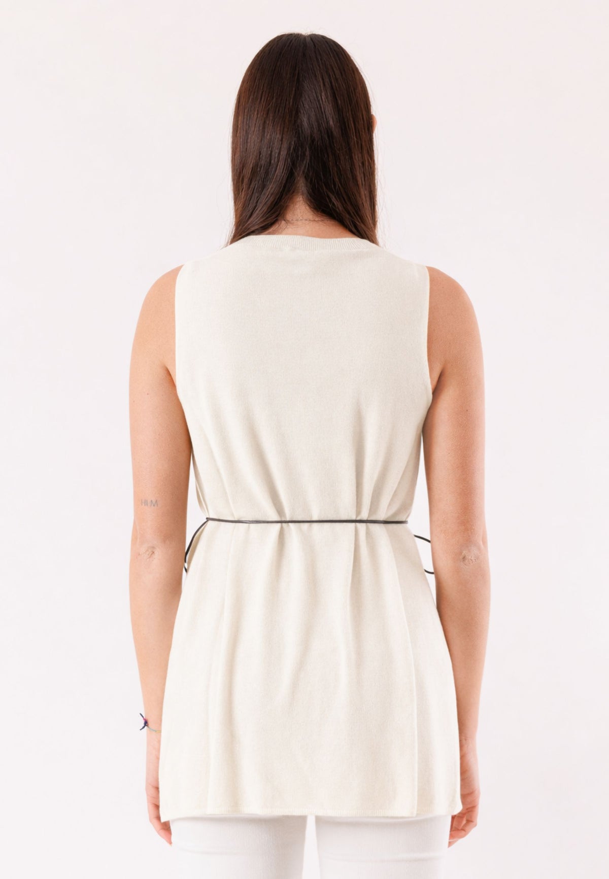 gilet lungo con cinturina 3M1521C