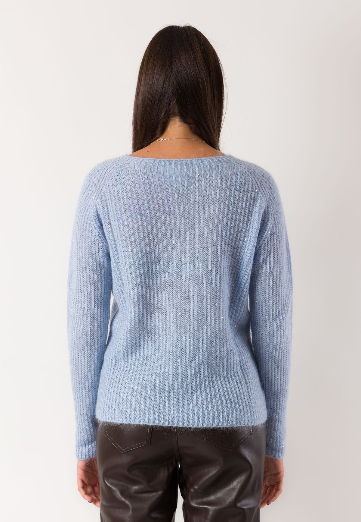 Maglia lurex girocollo a coste 3M1803
