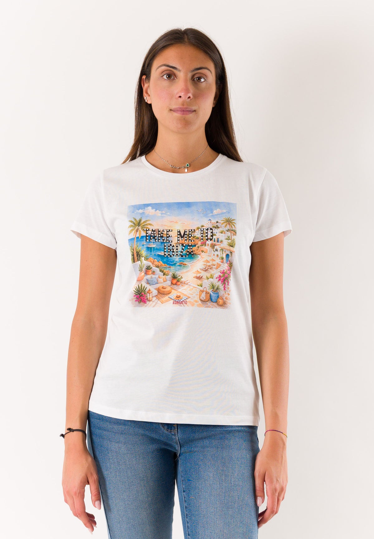 t-shirt con stampa ibiza PR119F