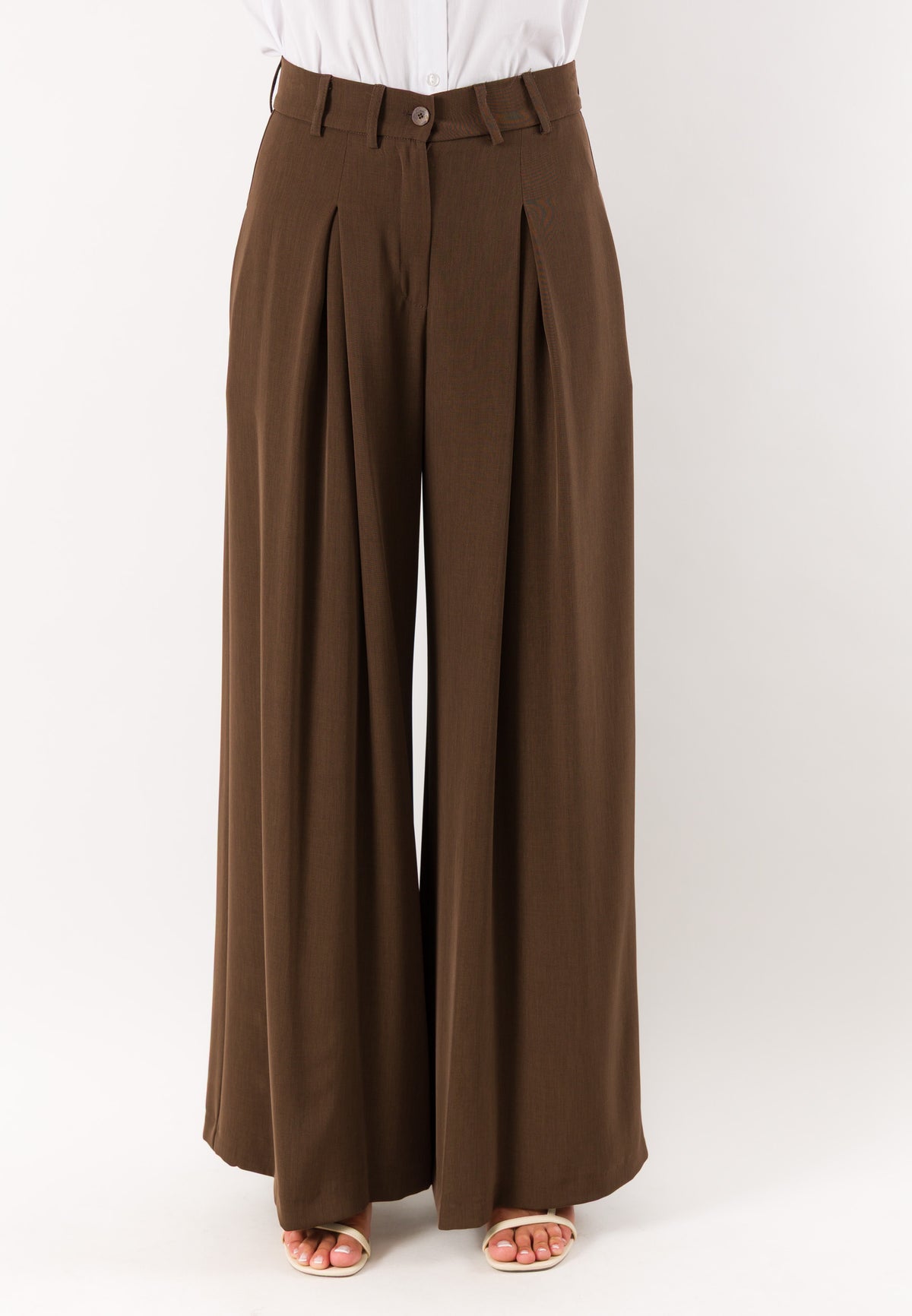 MESANGE Women's Trousers Dark Brown