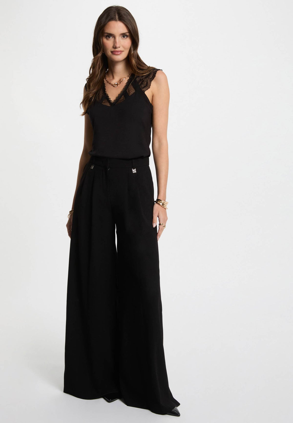Top con inserti in pizzo DEMYL
