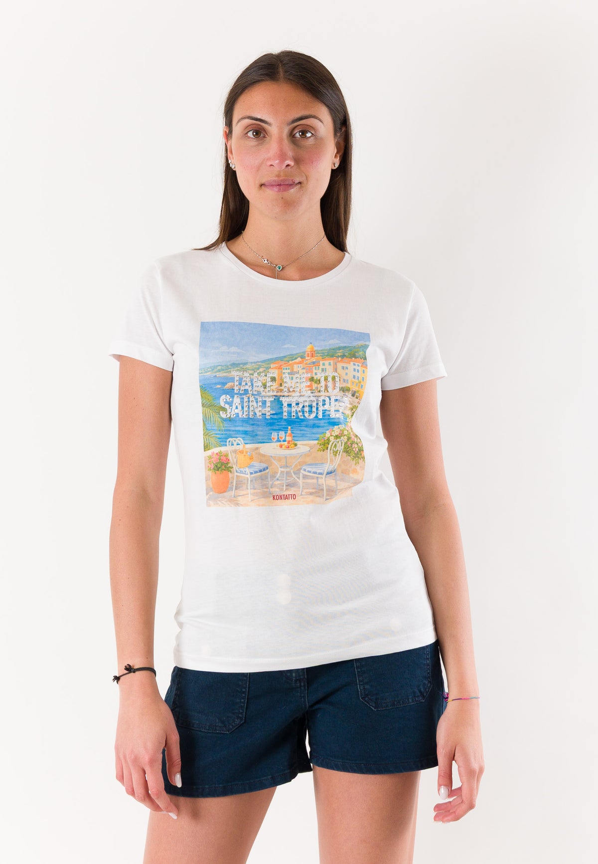 t-shirt con stampa saint tropez PR118F