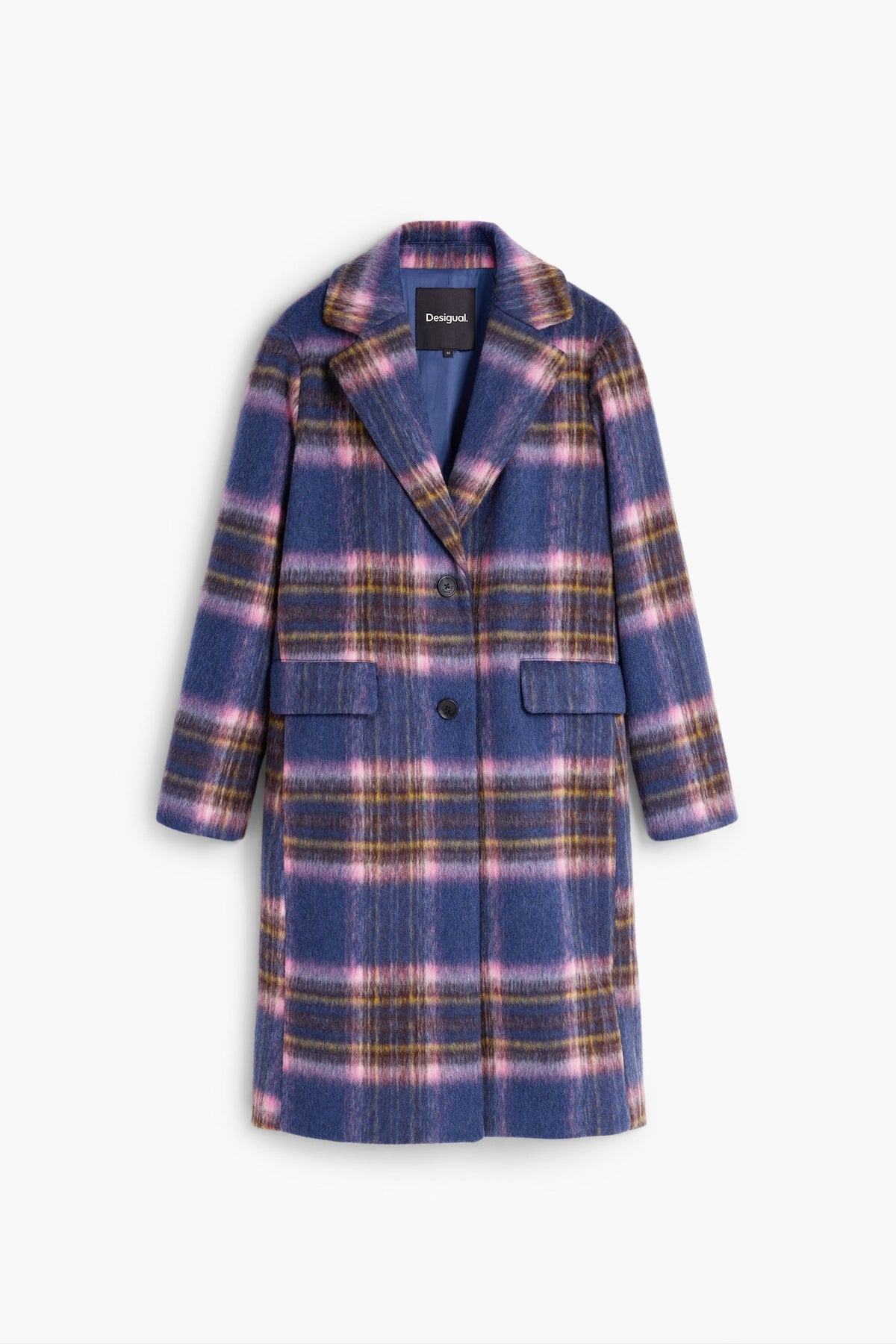 cappotto lungo a quadri in lana 26WWEW305000