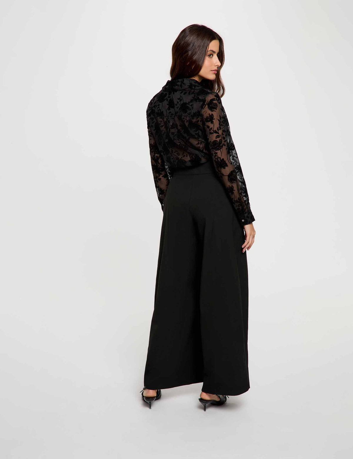 Morgan CFUN camicia tulle ricamato
