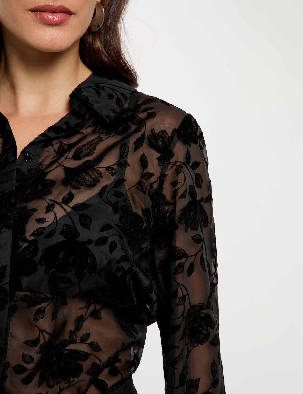 Morgan CFUN camicia tulle ricamato