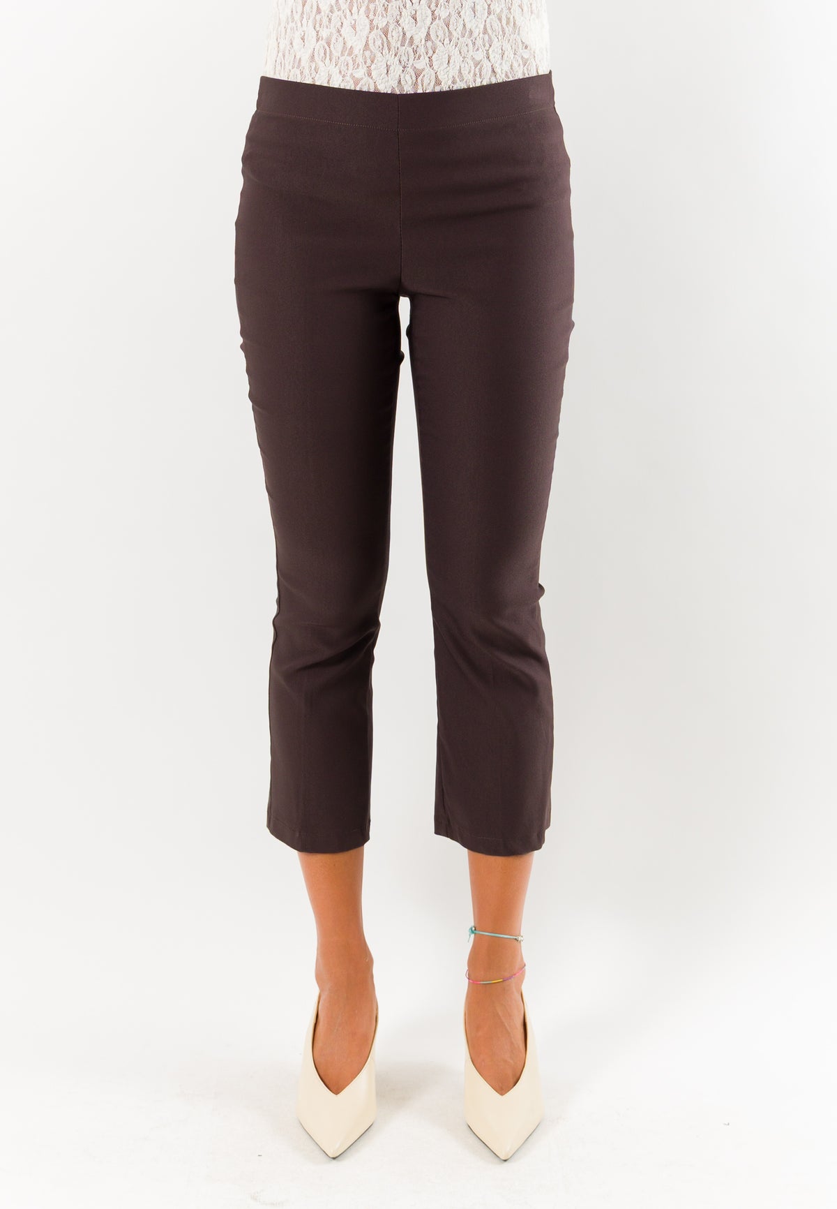 Pantaloni donna cropped elasticizzati AI26665