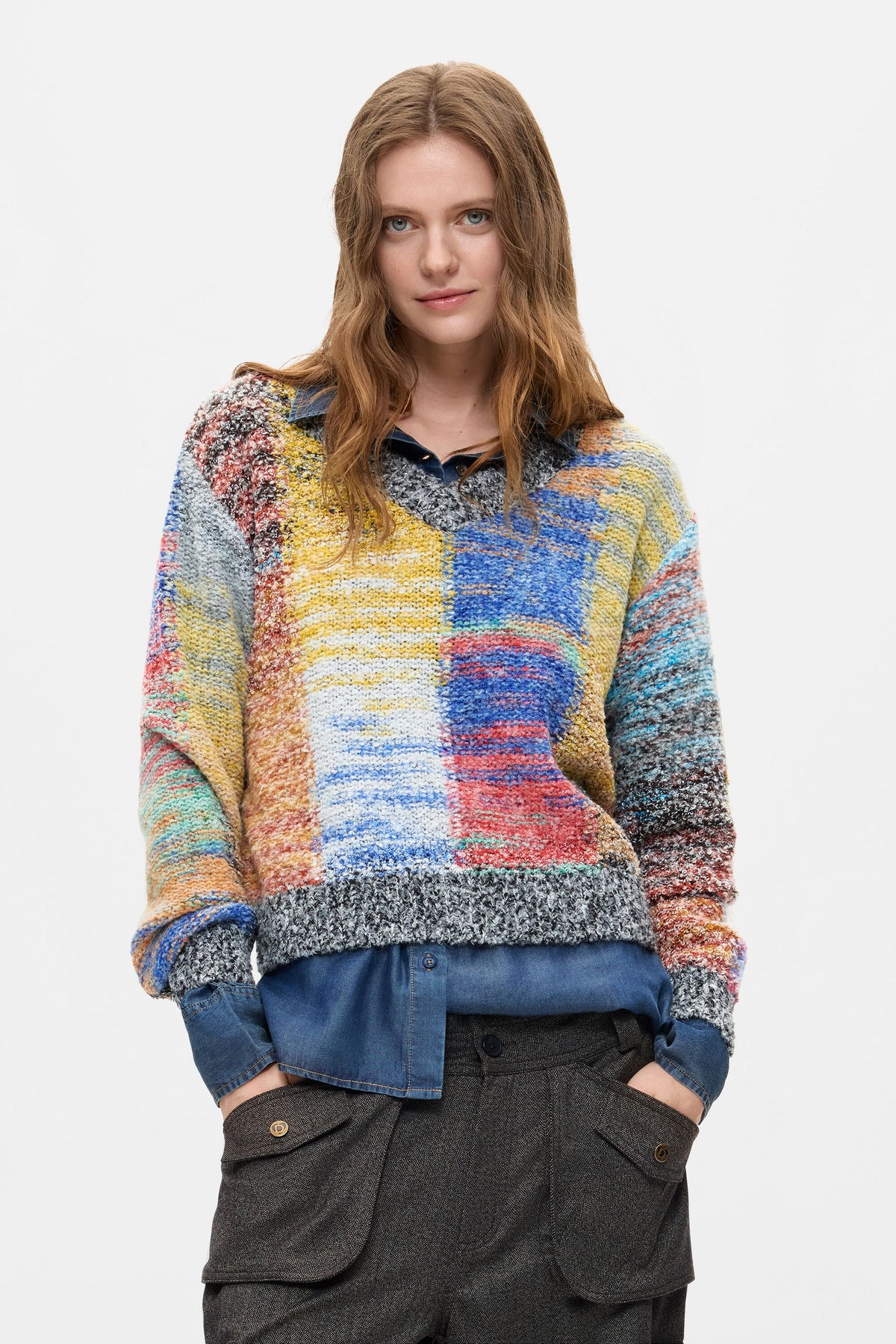 maglione cropped a maglia grossa 26WWJF253136