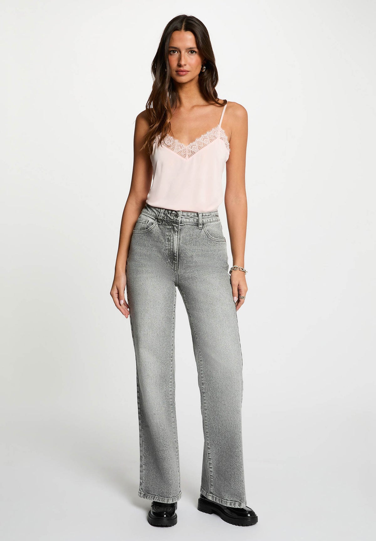 Top con inserti in pizzo BETINA
