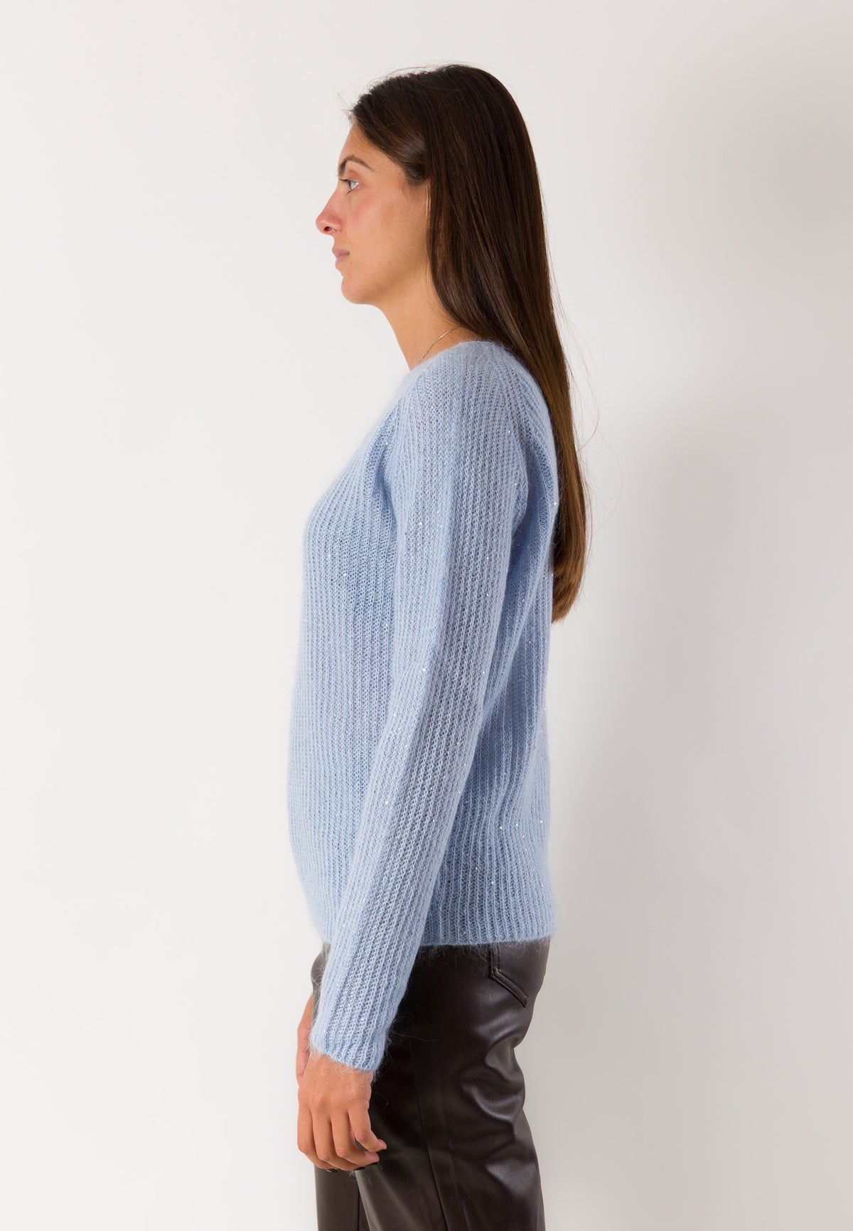 Maglia lurex girocollo a coste 3M1803