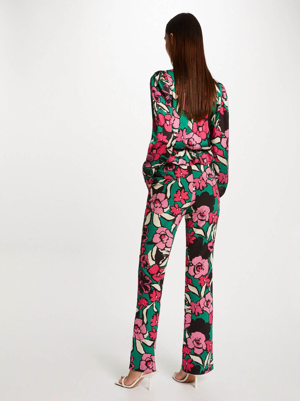 Pantaloni dritti con stampa floreale PONMI.F