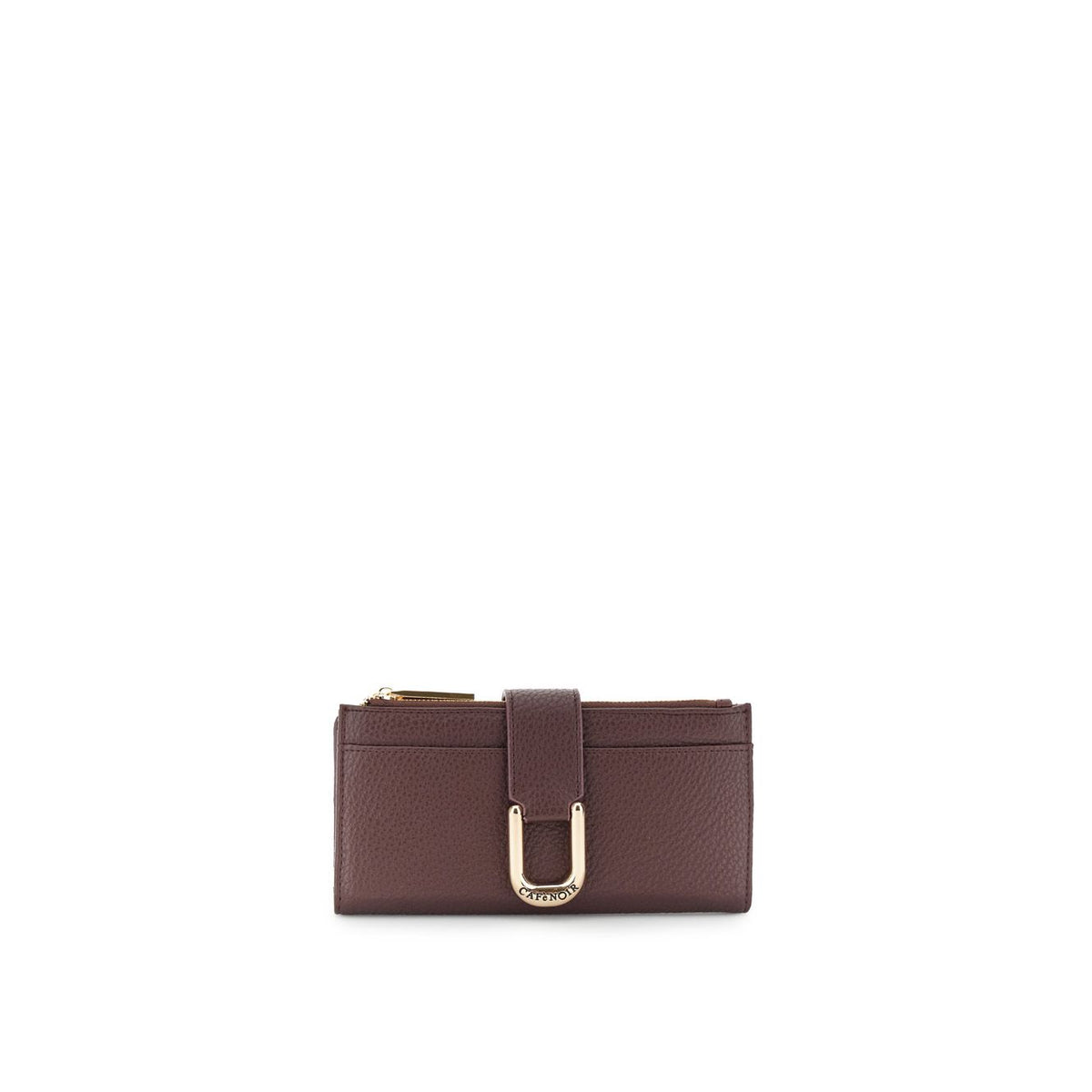 portafoglio grande con zip effetto pelle con grana bordeaux C4AD1106M012TGUT.MORO
