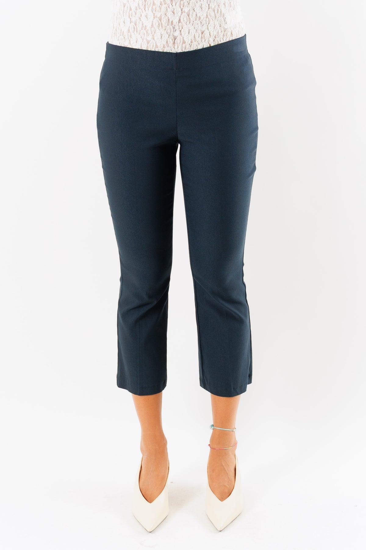Pantaloni donna cropped elasticizzati AI26665