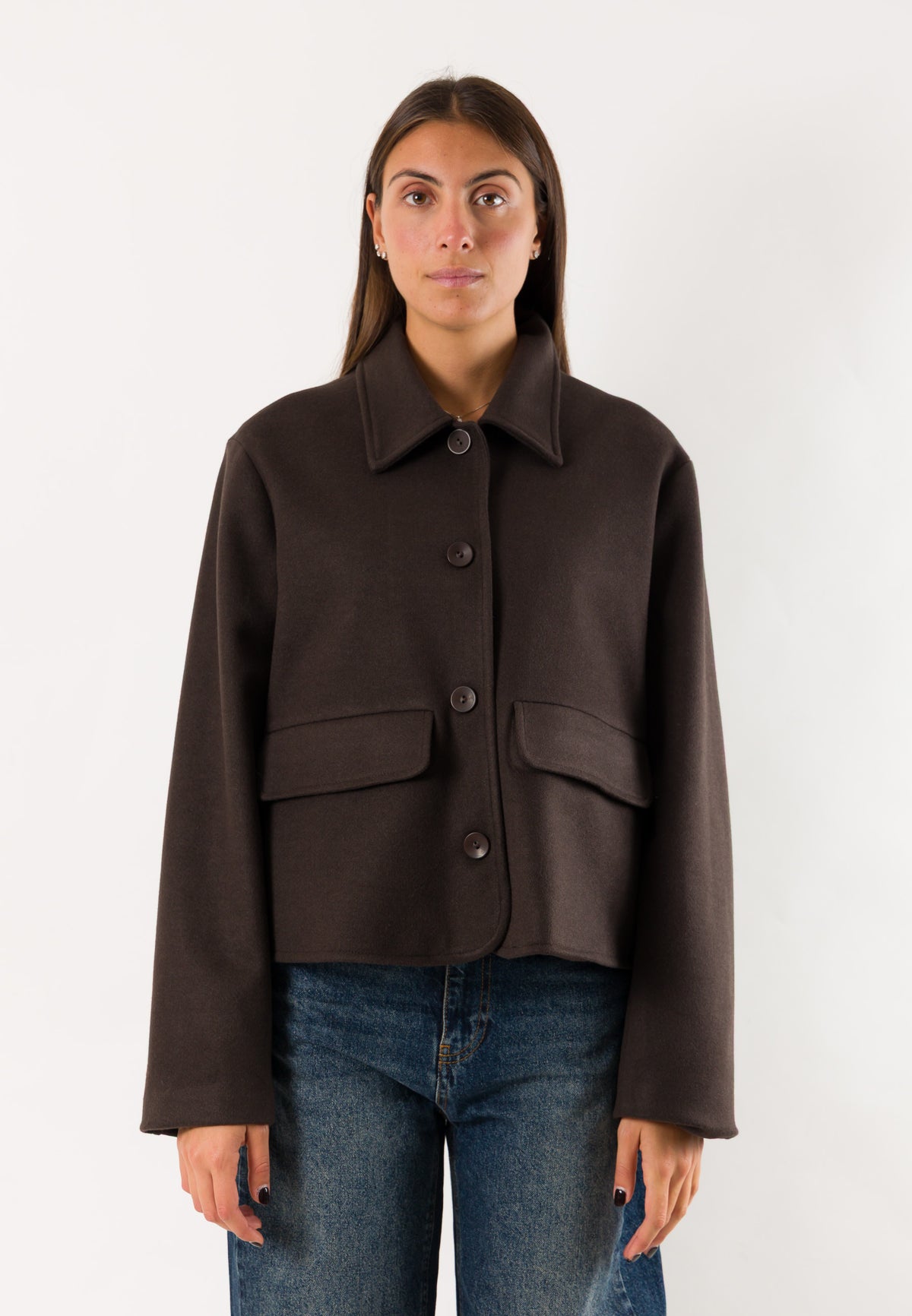 Mesange AI26616 giaccone corto oversize