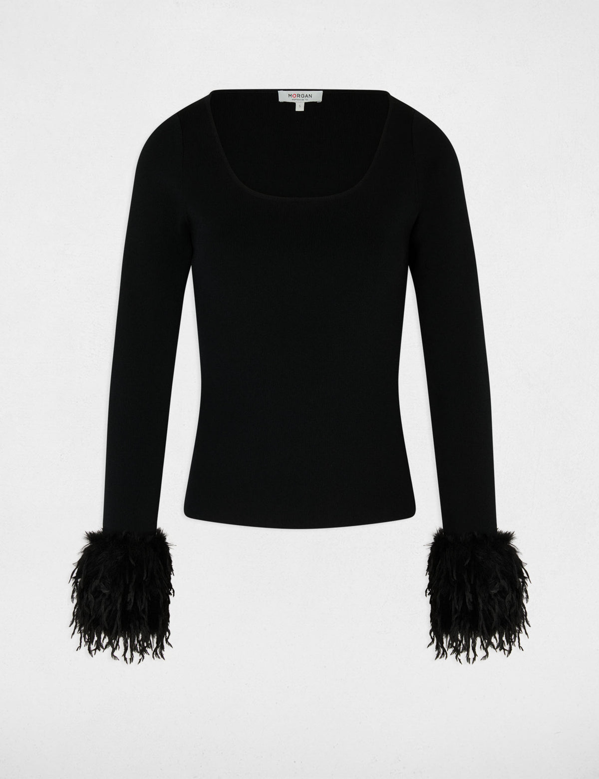 Morgan MTROP maglia con polsi piumati