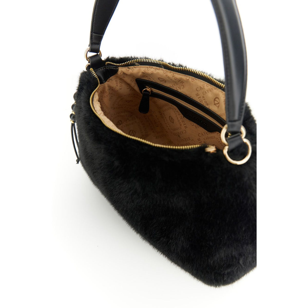 borsa a spalla in pelliccia sintetica morbida nero C3NA1126N001TGUNERO