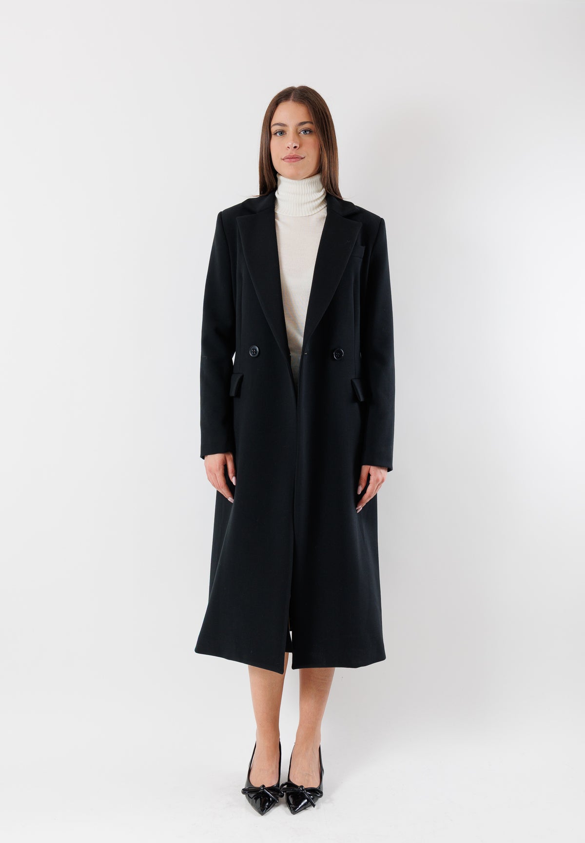 cappotto lungo elegante doppiopetto AI25511
