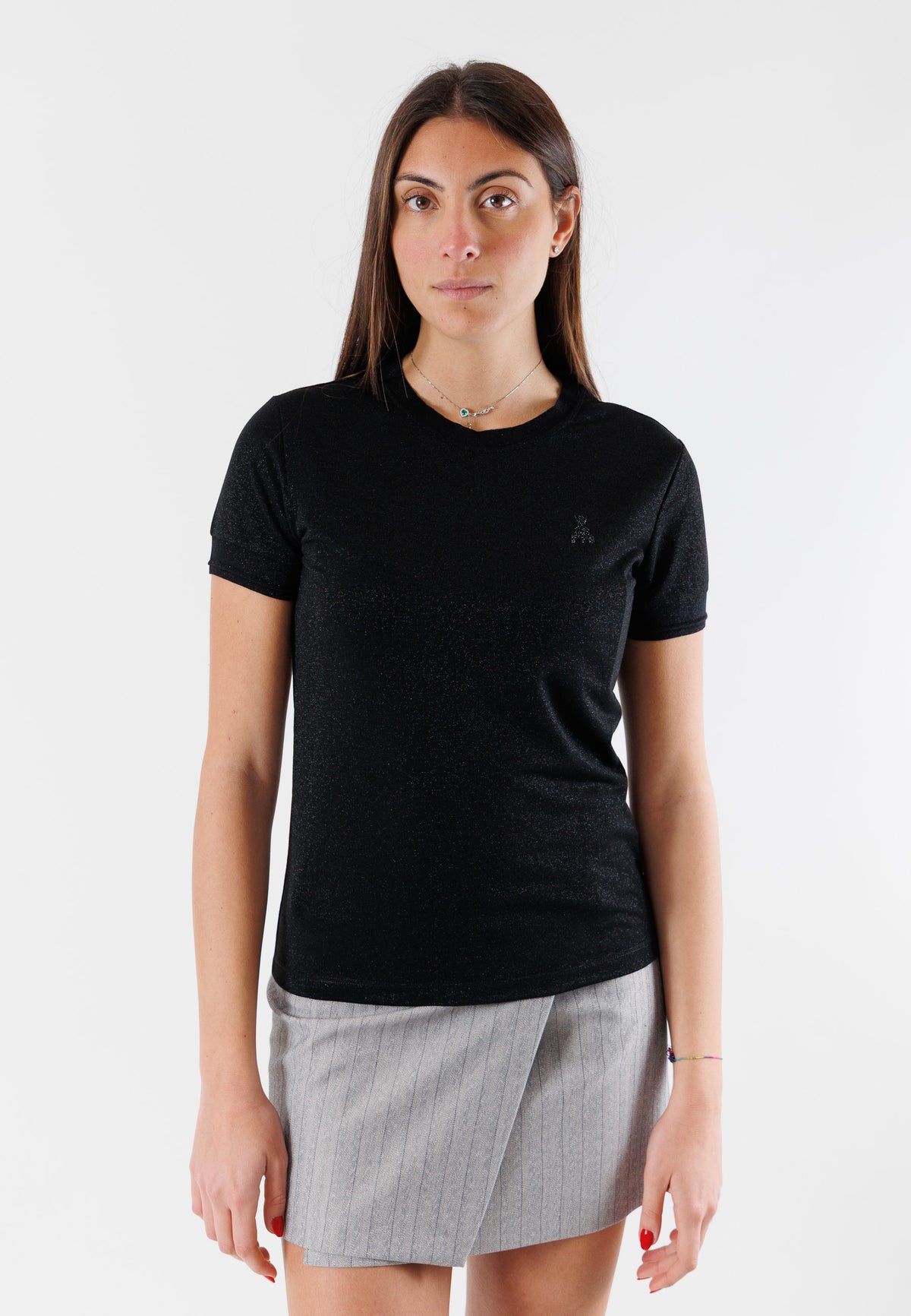 PATRIZIA PEPE Women's black lurex fly sweater
