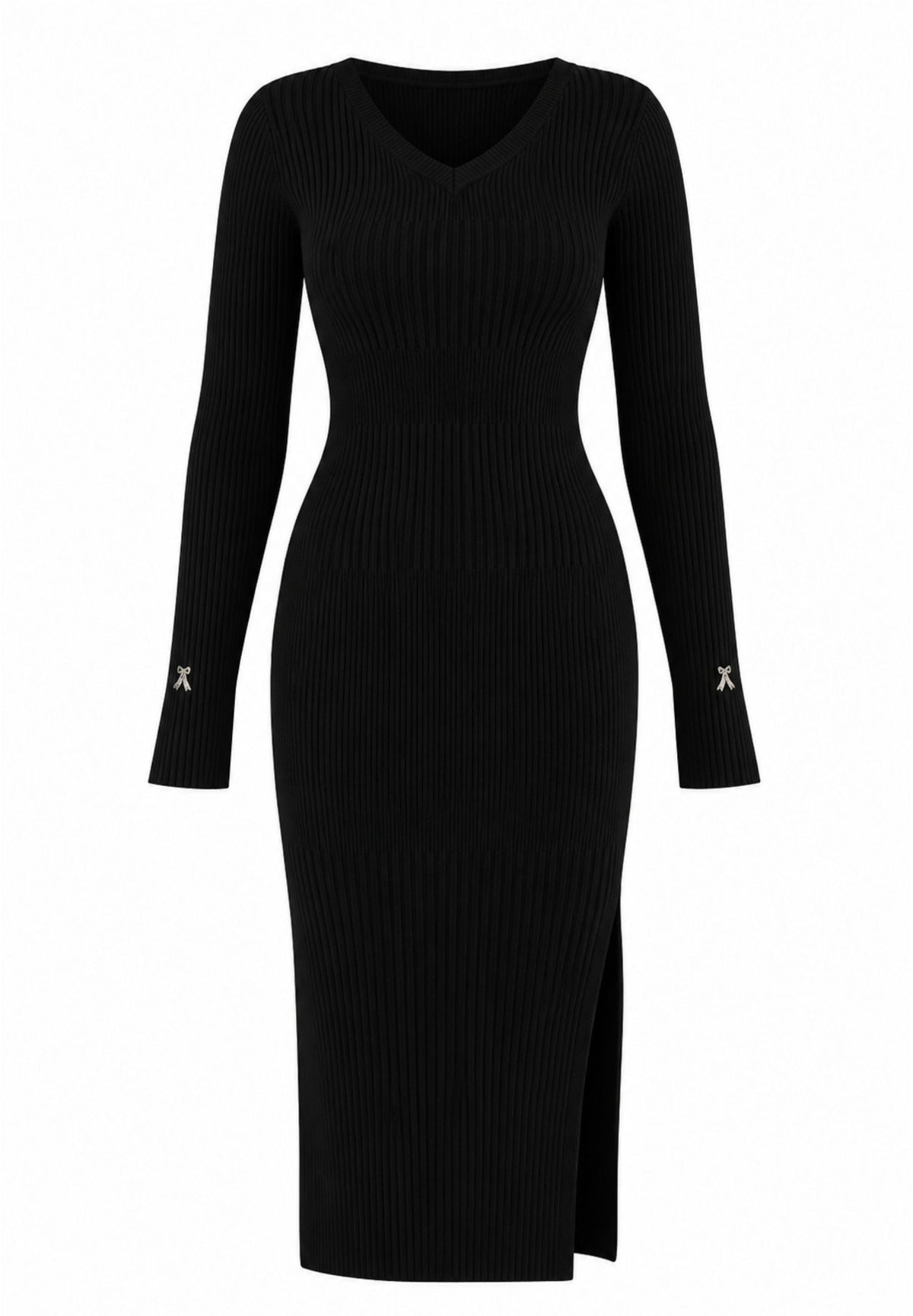 Patrizia Pepe 2A0044 abito midi costine