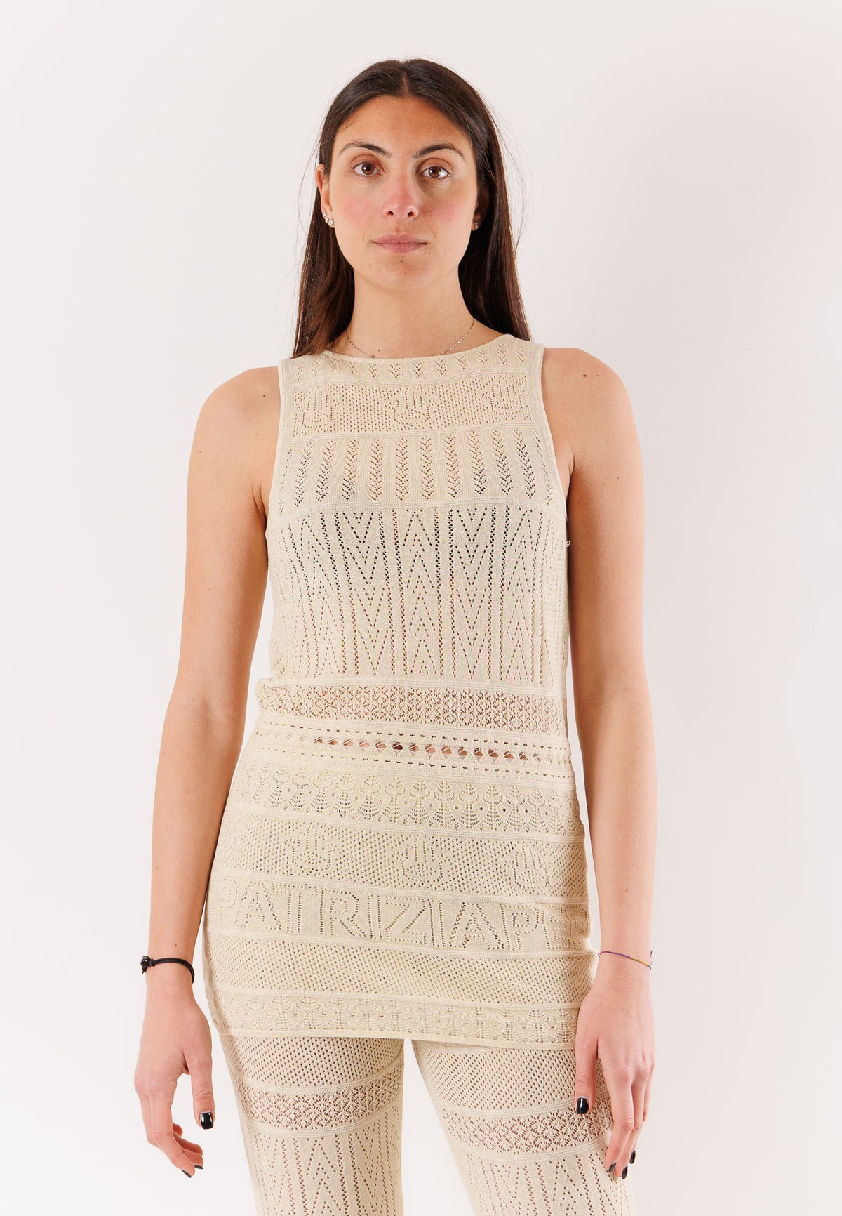 PATRIZIA PEPE Women's summer cream lurex sweater