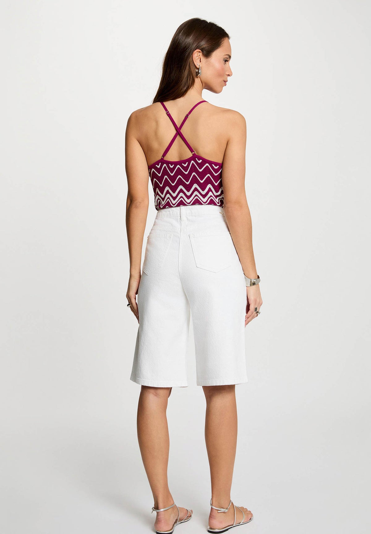 Top fantsaia in maglia leggera con bretelline MELAN