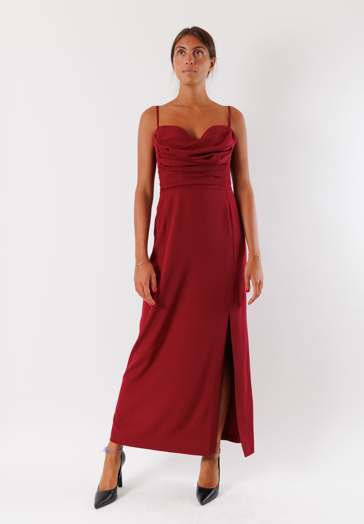 AI25663BORDEAUX - Dresses - MESANGE