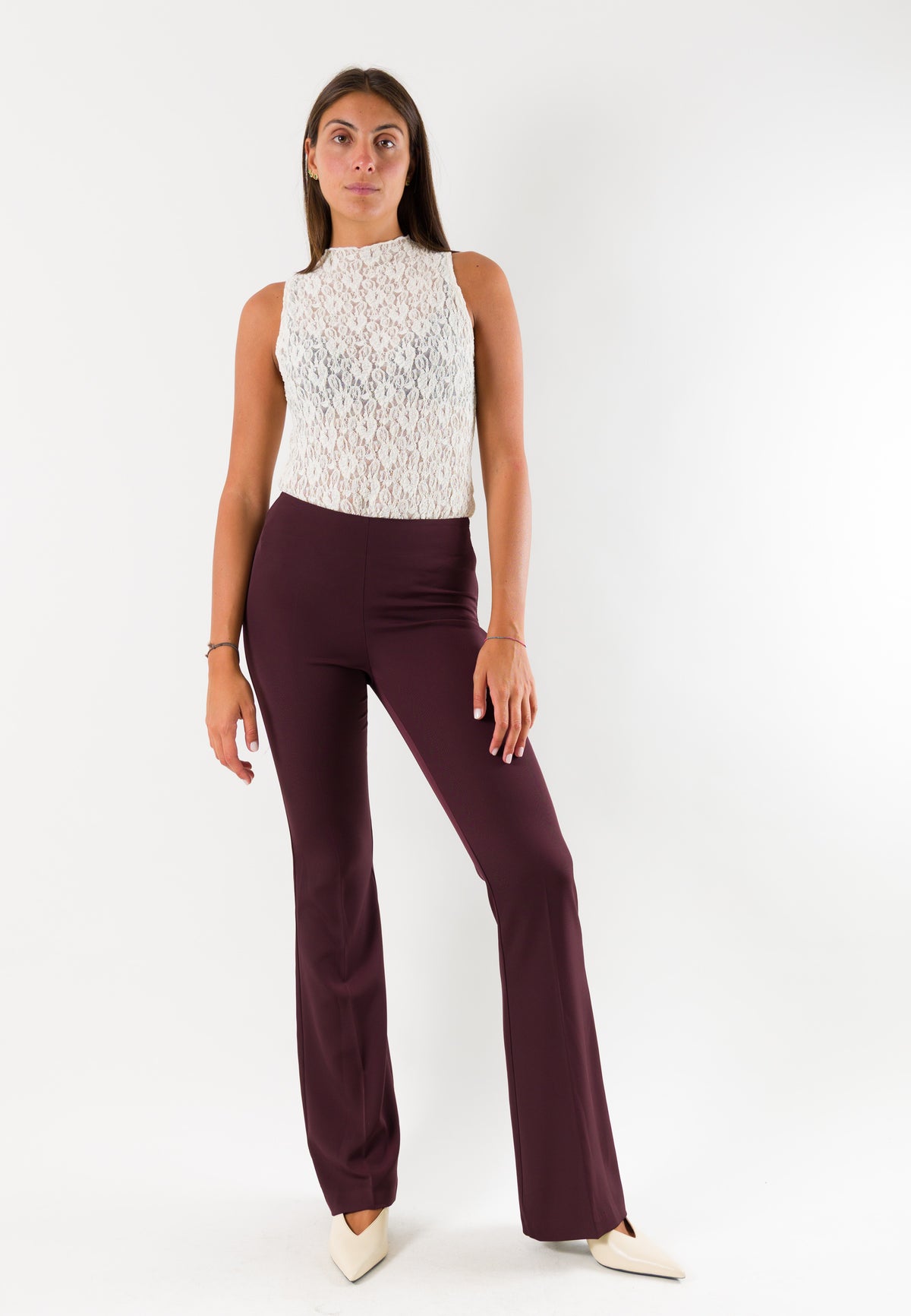 Pantaloni flare elasticizzati donna AI26531
