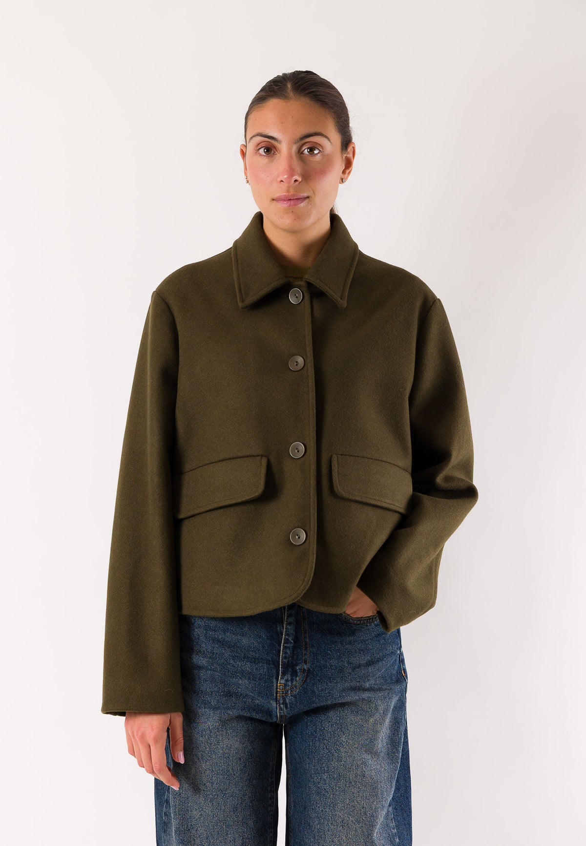 Mesange AI26616 giaccone corto oversize